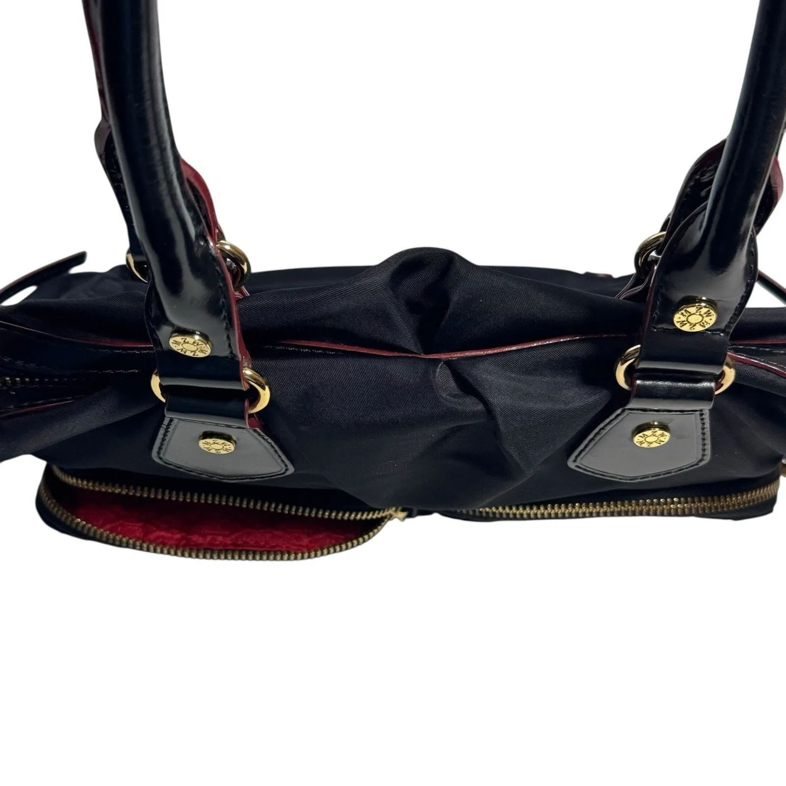 MZ Wallace Paige Nylon Black with Leather Trim Shoulder Bag Purse Handbag - Image 7