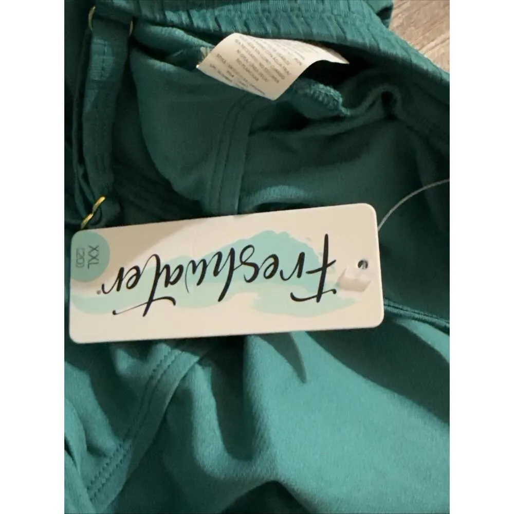 Freshwater One Piece Preppy Green Belted Swimwear Bathing Suit Preppy Swim NEW Size XXL - Image 12