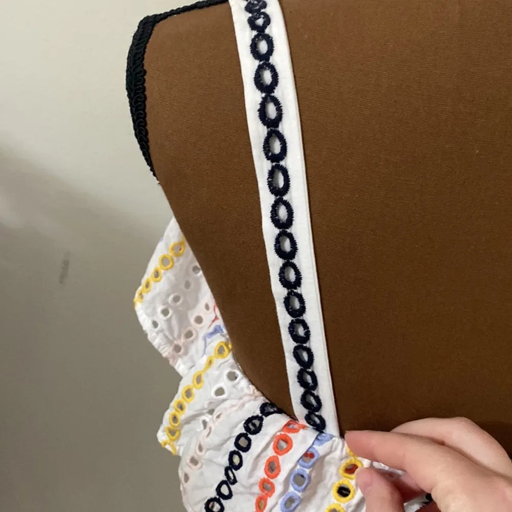 Lovers + Friends Emma Eyelet Ruffled Mini Dress in Rainbow size S - Image 13