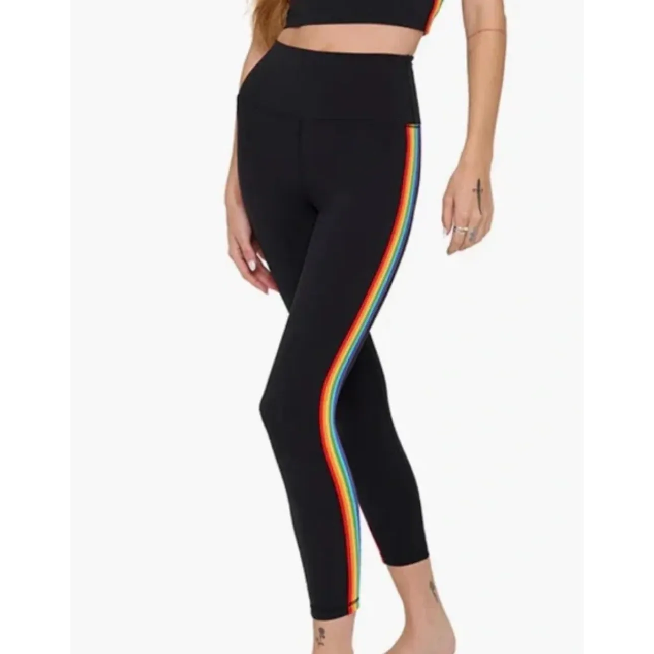 Spiritual Gangster Ada Rainbow‎ Dreamtech 7/8 High Waist Leggings Size Small - Image 2