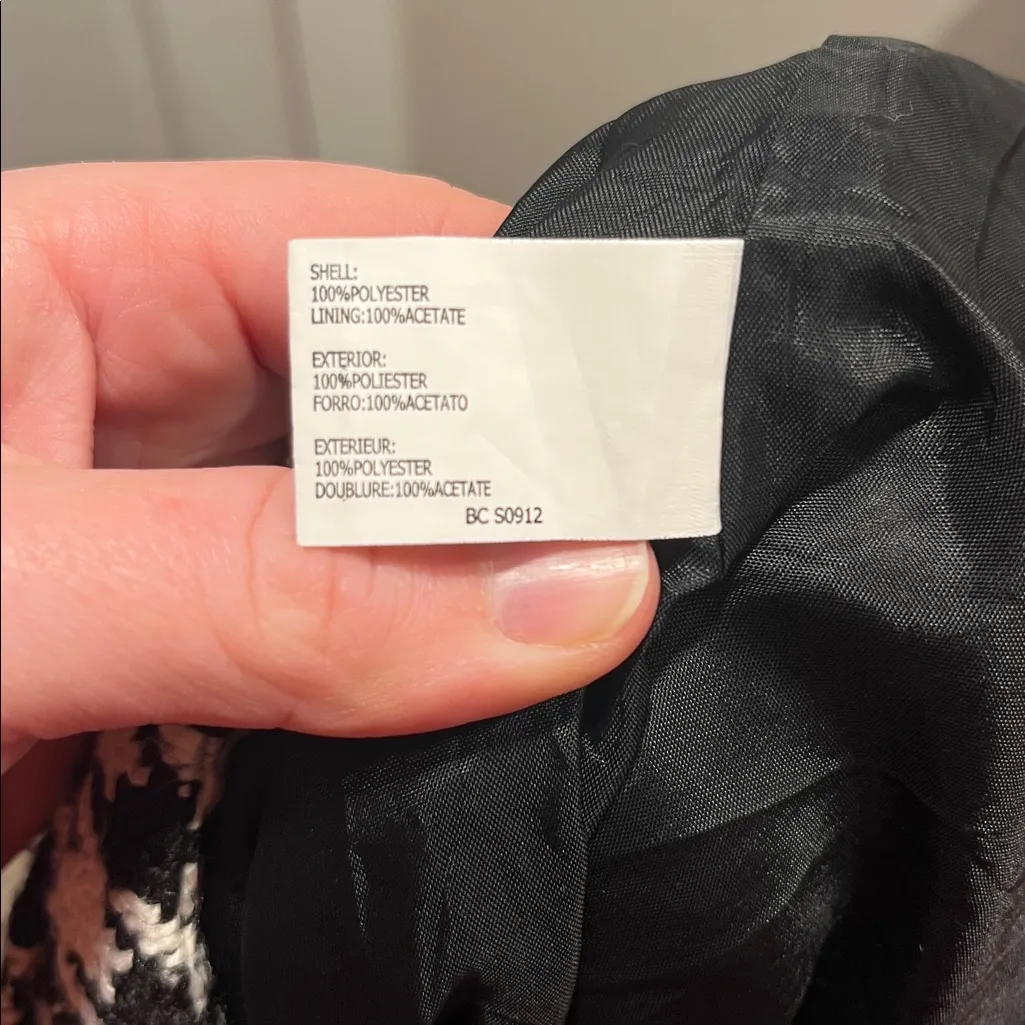 Insight Houndstooth Black and White Mini Skirt Size 8 - Image 7