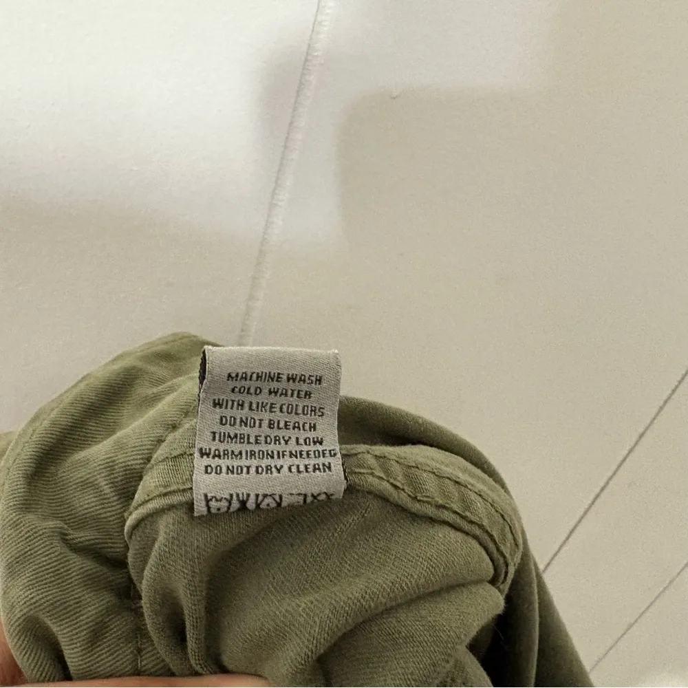 Velvet Heart Denim Long Sleeved Cropped Jacket  Olive Green Cotton Size L - Image 10