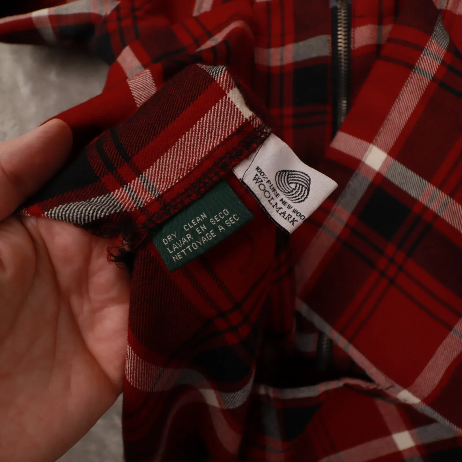 Lauren Ralph Lauren Vintage Red Plaid Full Zip Shirt Jacket Women's Medium - Image 9