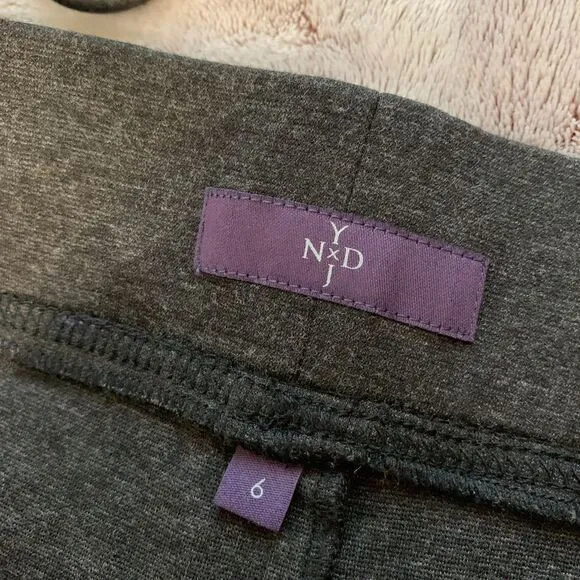 NYDJ Womens‎ 6 Skirt Charcoal Gray Ponte Knit Pencil Skirt Career Office Wear - Image 3