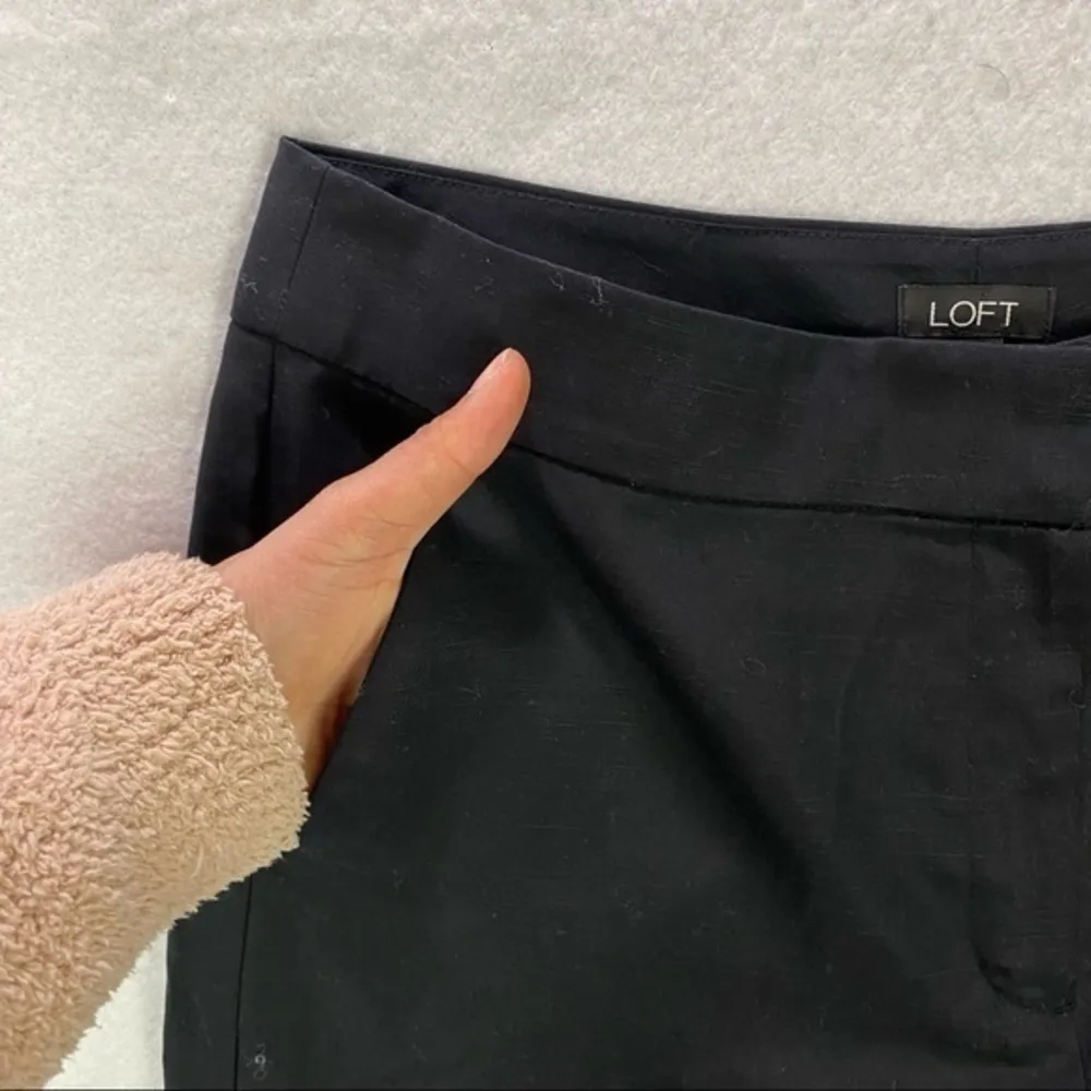 LOFT Linen Blend Wide Leg Crop Pant‎ - Image 4