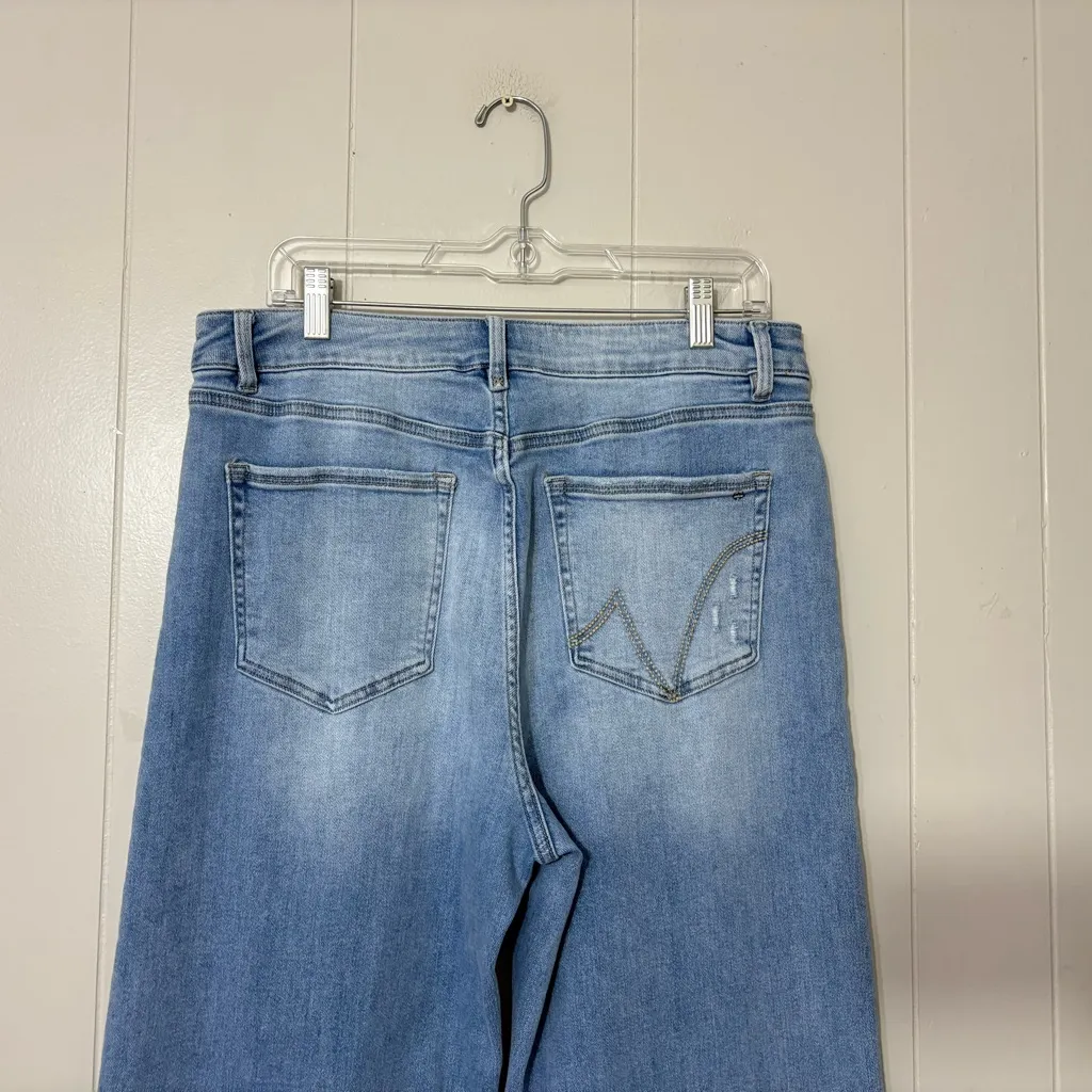 Mica Los Angeles Super High Rise Straight Leg Jeans Size 31 Loose Fit Blue - Image 6