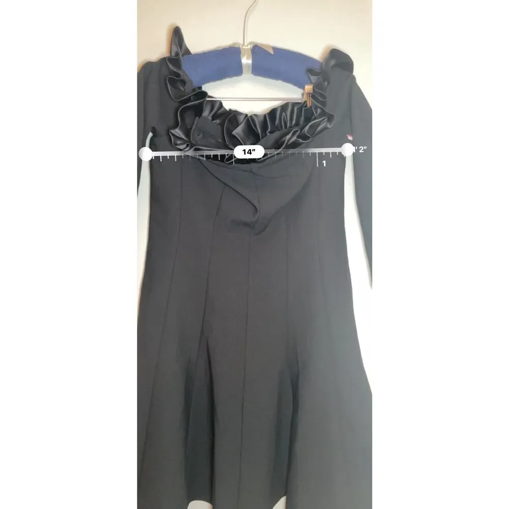 Cinq à Sept Tamra Off Shoulder Long Sleeve Mini Dress in Black Size 10 - Image 6