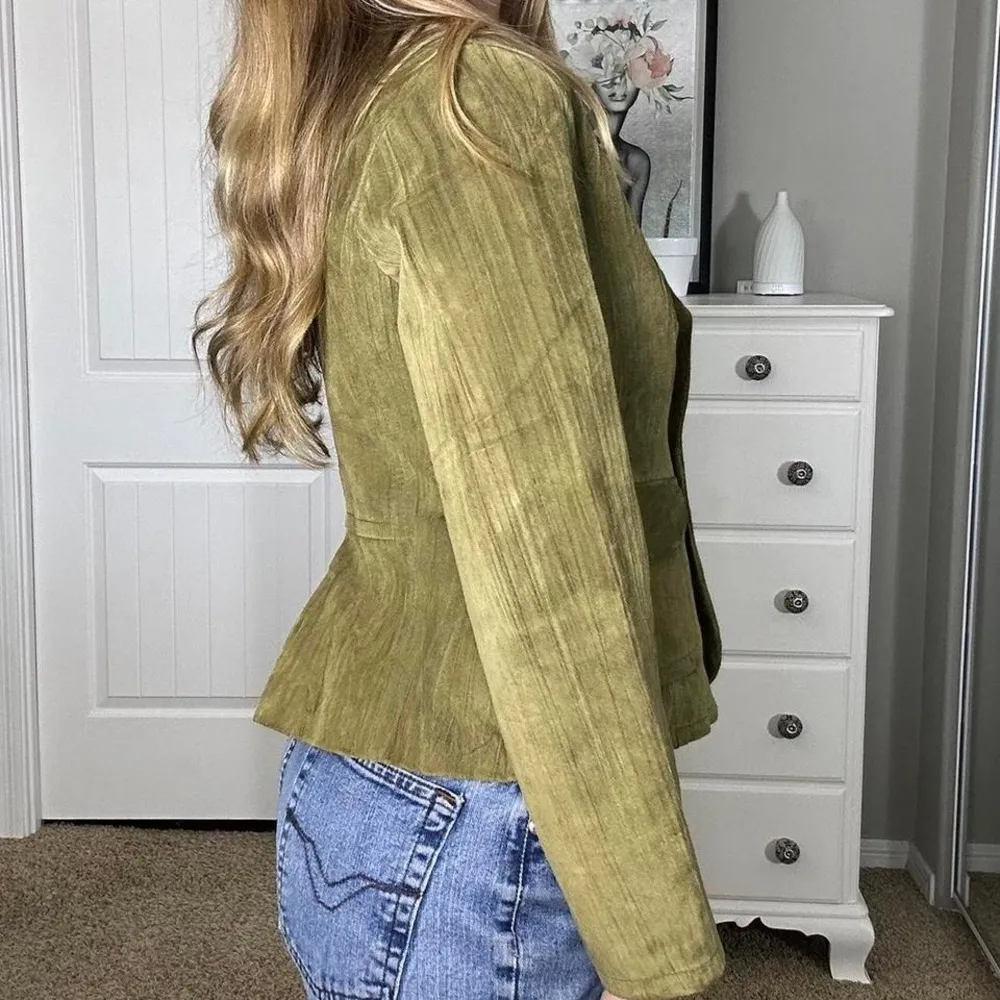 Green suede blazer - Image 5