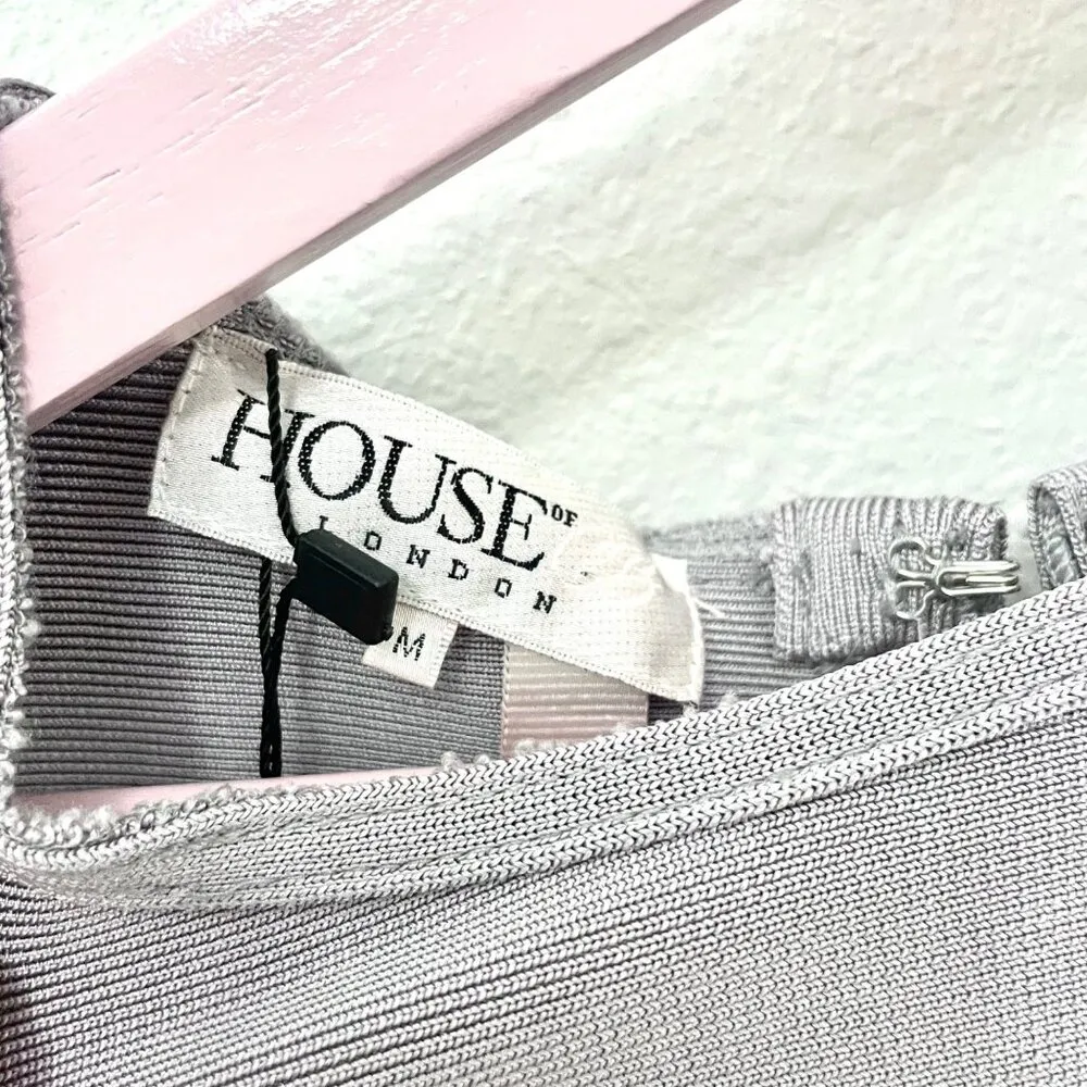 NWT House of CB Inka Grey 90's Inspired Dress Size M - Image 6