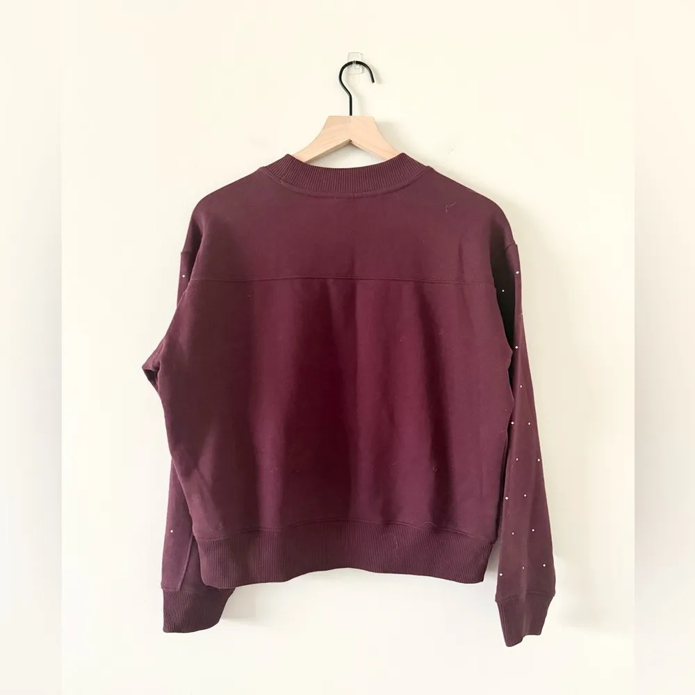 A New Day Rhinestone Sweatshirt in Maroon - Size S - Image 6