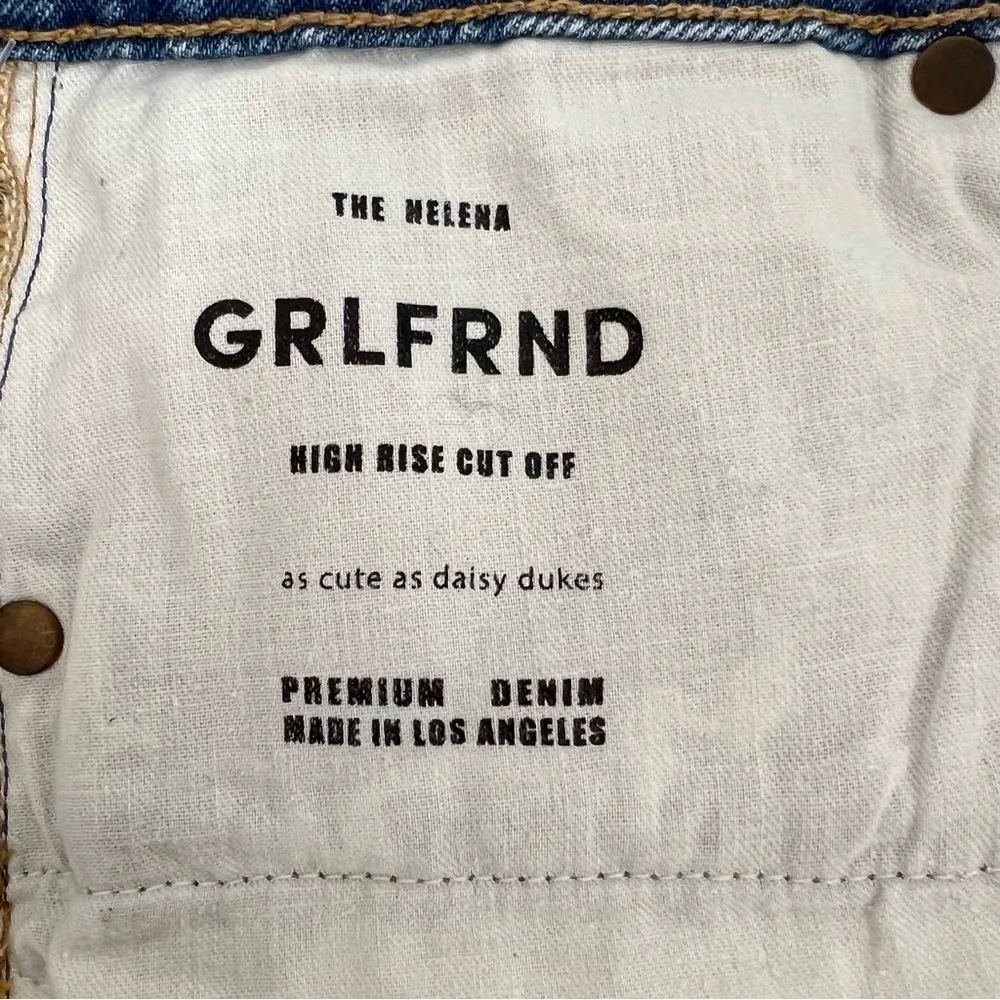 GRLFRND The Helena High Rise Cut Off Jeans Shorts Newport frayed Raw hem Size 30 - Image 12