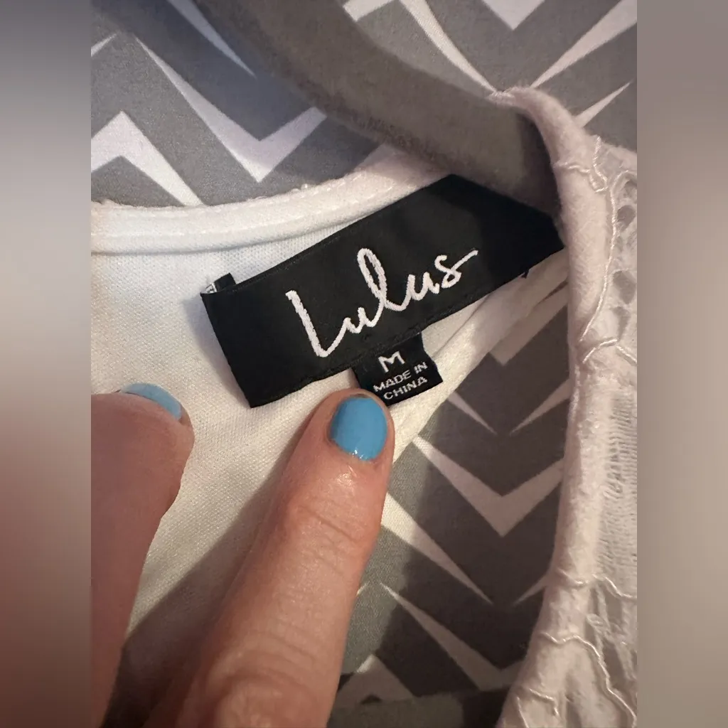 Lulu’s | Daisy Date White Lace Skater Dress, size M Size M - Image 8