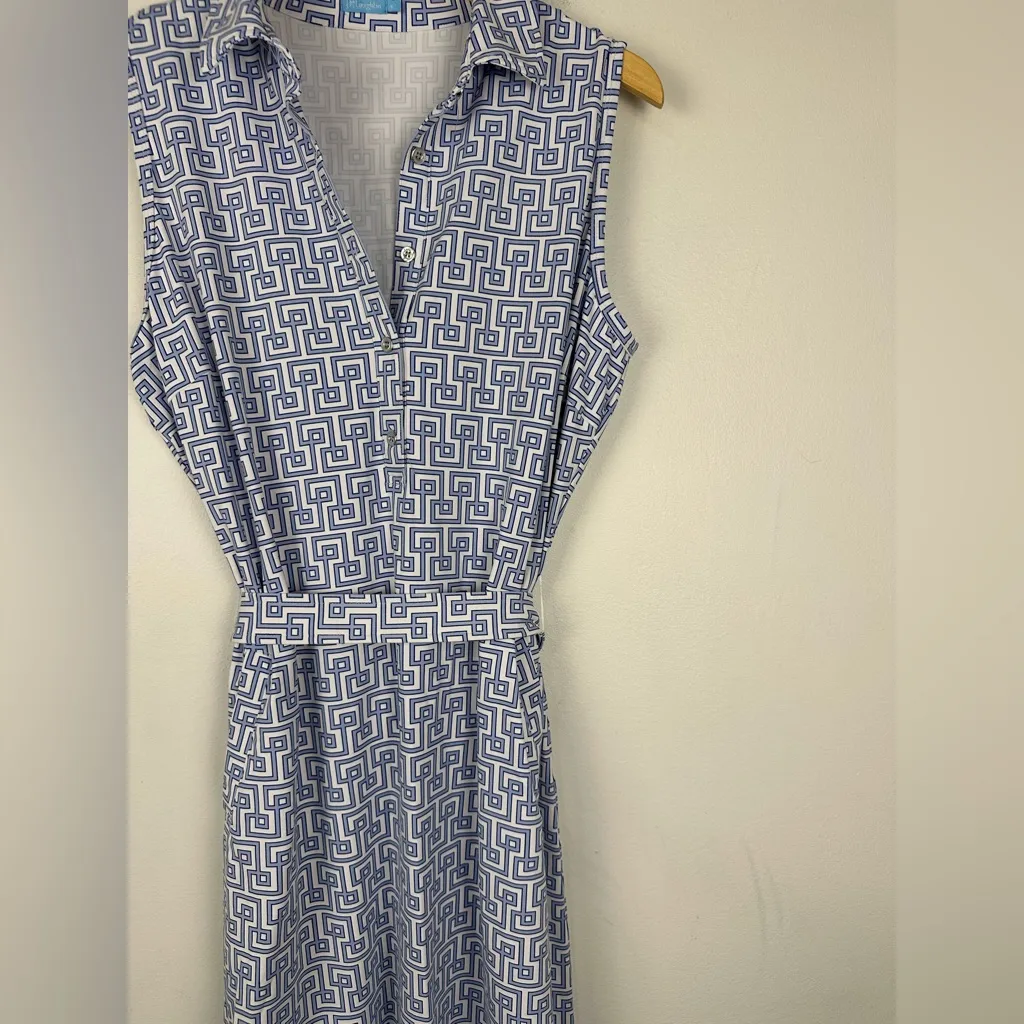 J.McLaughlin Dolly Sleeveless Collared Catalina Cloth Shirt Dress Women’s Sz XL - Image 3