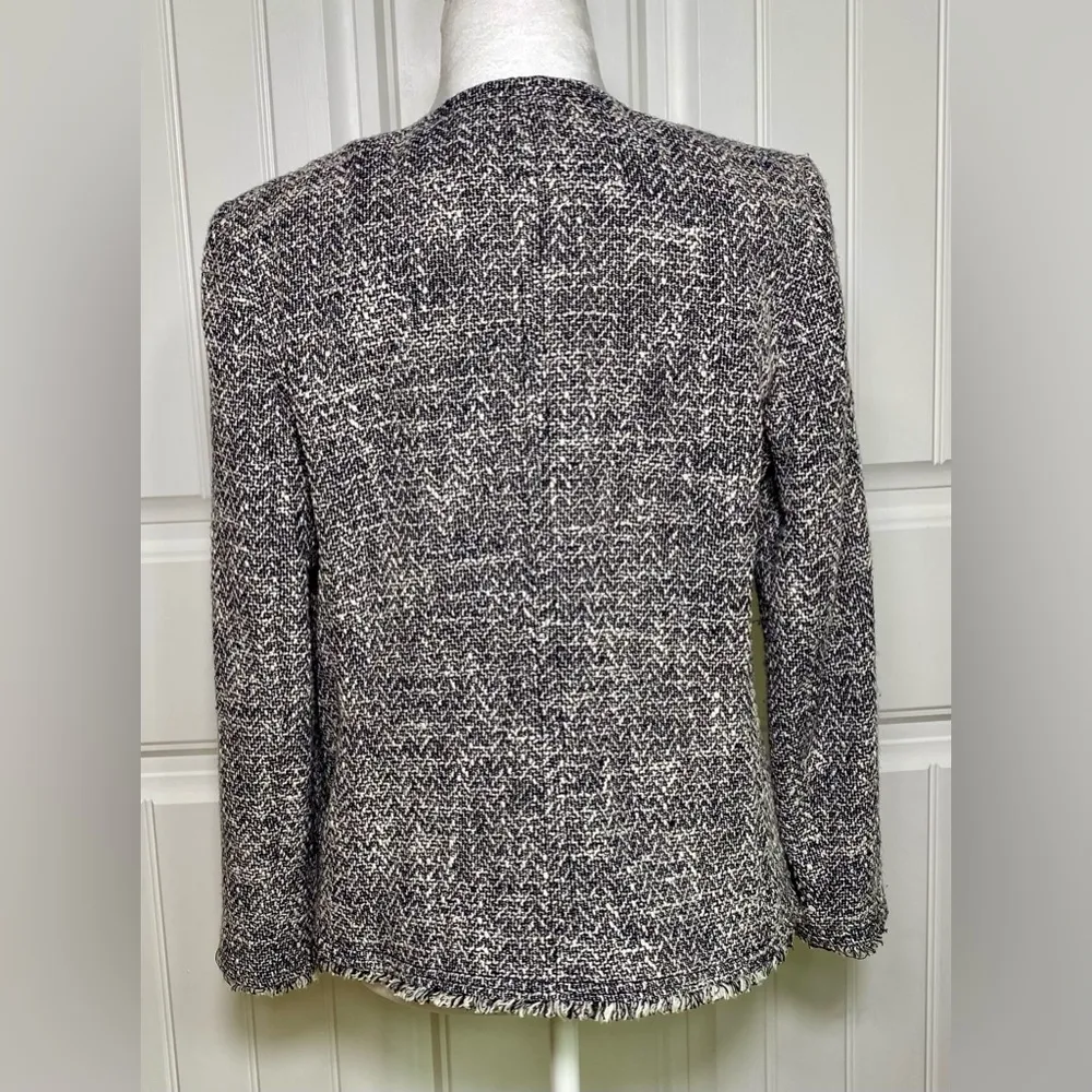 Ann Taylor Womens Cropped Tweed Jacket/Blazer Size Medium - Image 5
