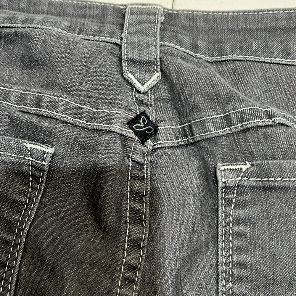 Prana Jean Shorts Womens Stretch Soft Pockets Mid rise  Gray 10 - Image 9