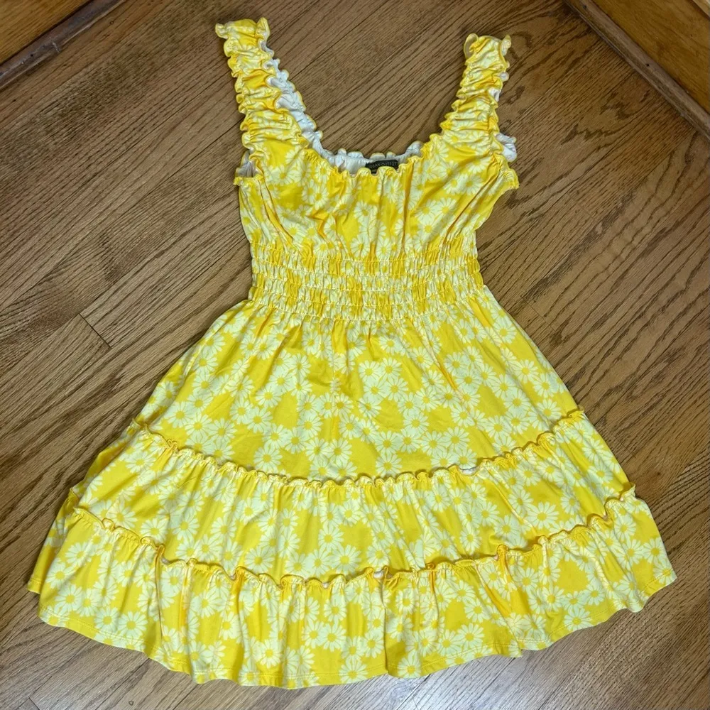 Urban Outfitters | Lizzy Floral Smocked Mini Dress In Yellow Multi Size M - Image 7