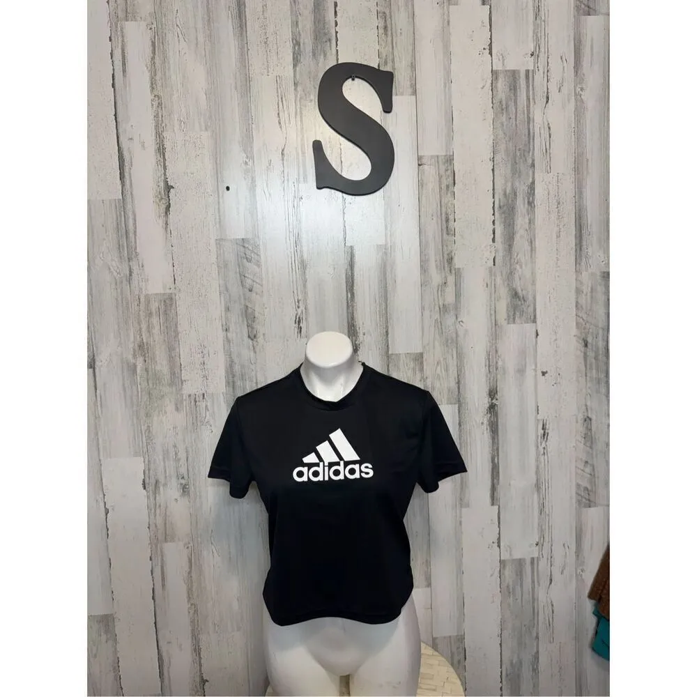Adidas  black crop top - Image 2