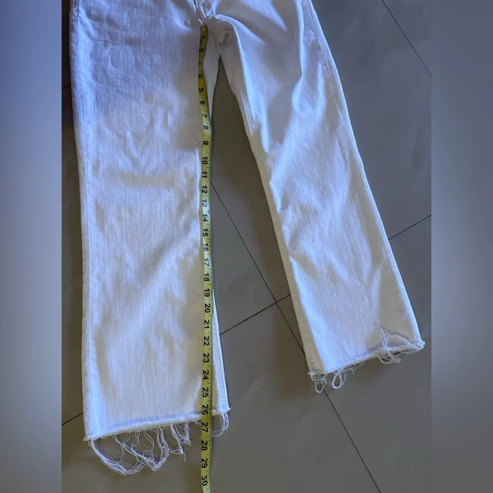 J. Crew Factory Flare Crop White Jean in Signature Stretch Sz 29  Summer - Image 10