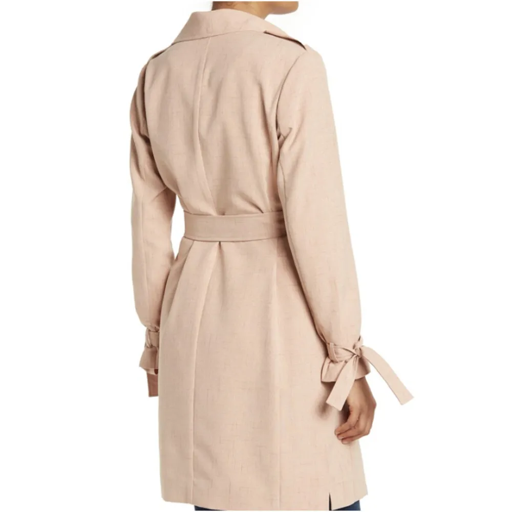 Halogen Drape Lapel Tie Waist Topper Coat, Size S​​​​​​​​​​ - Image 2