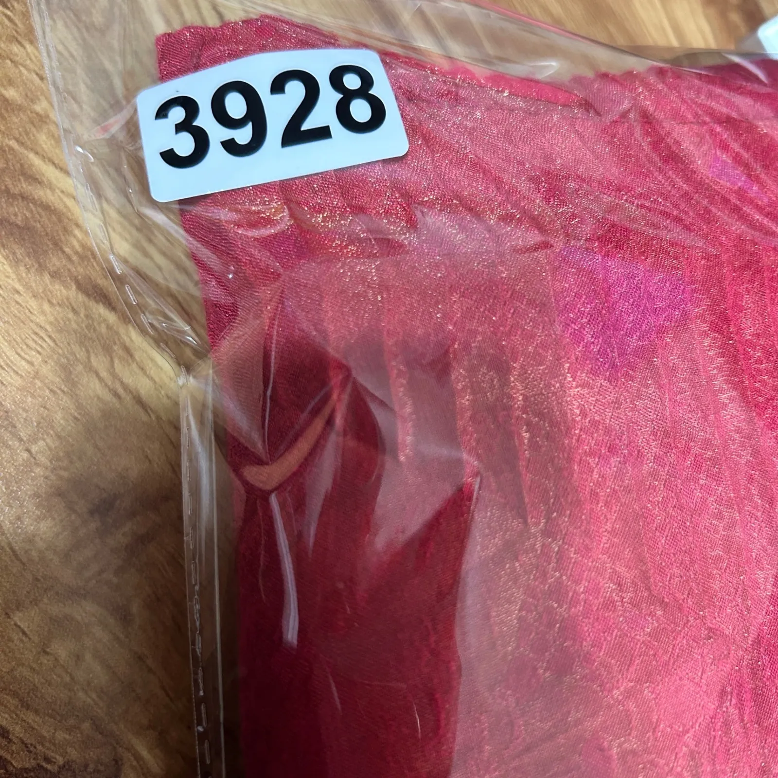 Coldwater Creek Women Button Top 2X Metallic Red Textured Leaf 3/4 Cuff Sleeve - Image 9