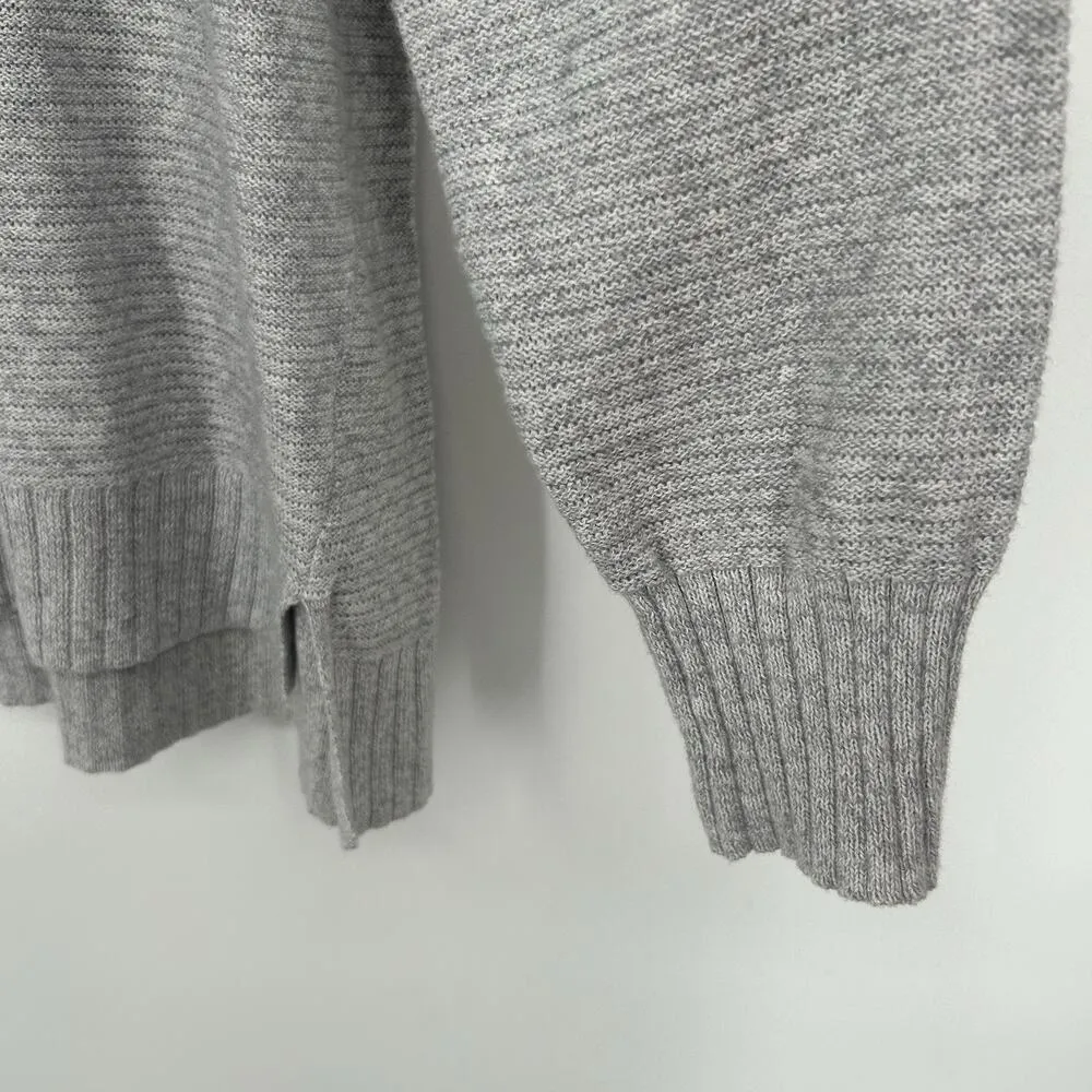 NEW Old Navy Gray Knit Tunic Sweater Boat Neck Lightweight Ribbed Trim Size XL - Image 4