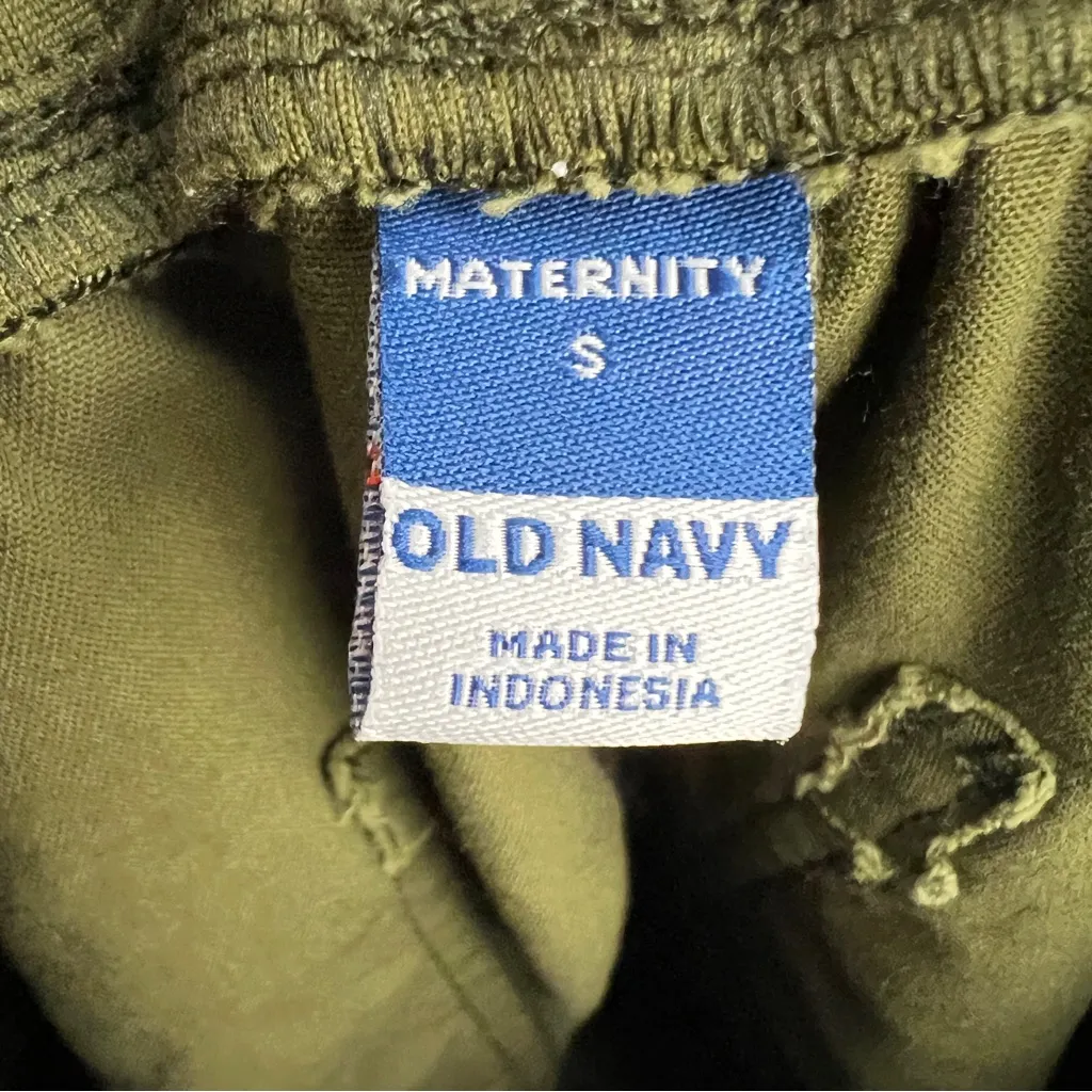 Old Navy Small Maternity Dark Olive Green Pullon Pants w/Front & Back Pockets - Image 8