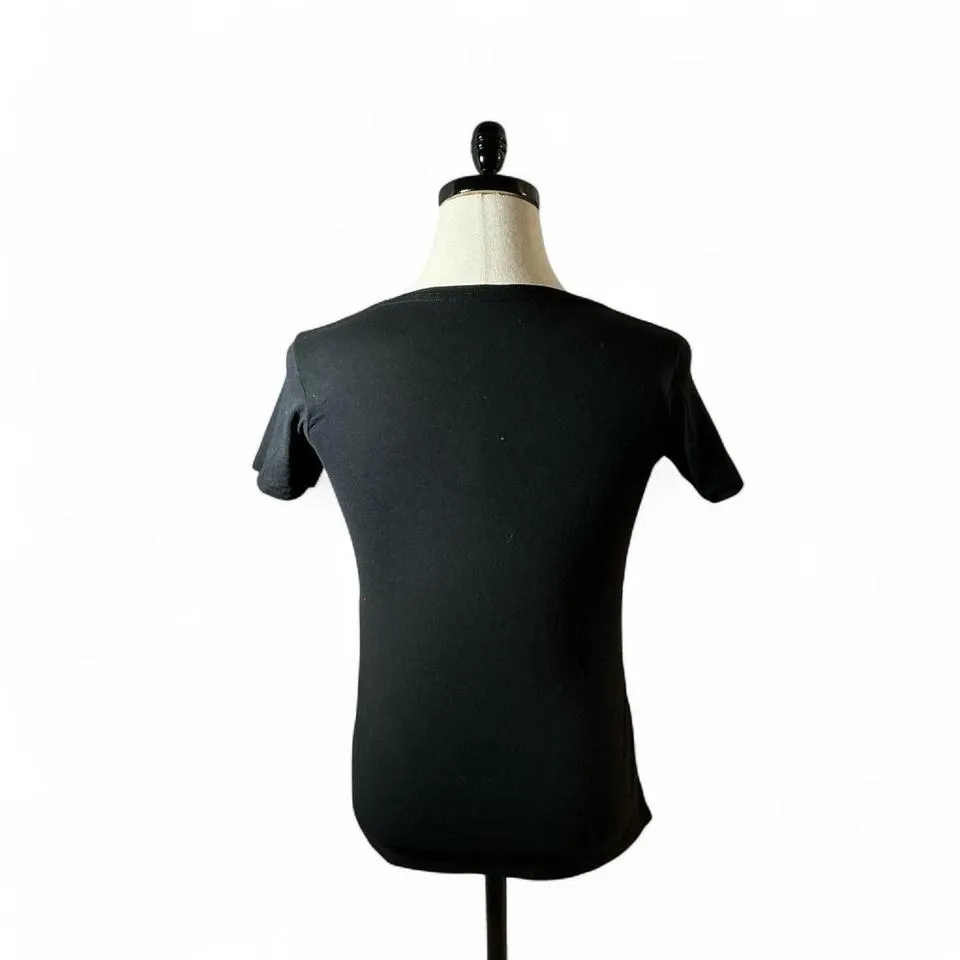 Ariat‎ Wild At Heart Black Graphic V-Neck T-Shirt Western Country - Image 2