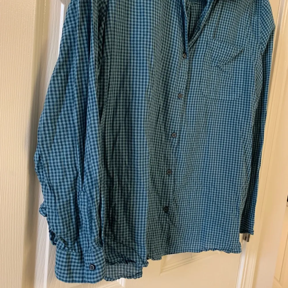Old navy green & blue gingham button up size XXL - Image 4