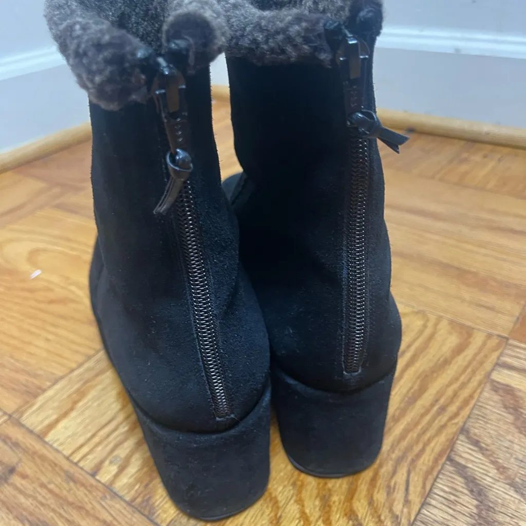 Stuart weitzman black  Suede Wedge Ankle Boots - Image 4
