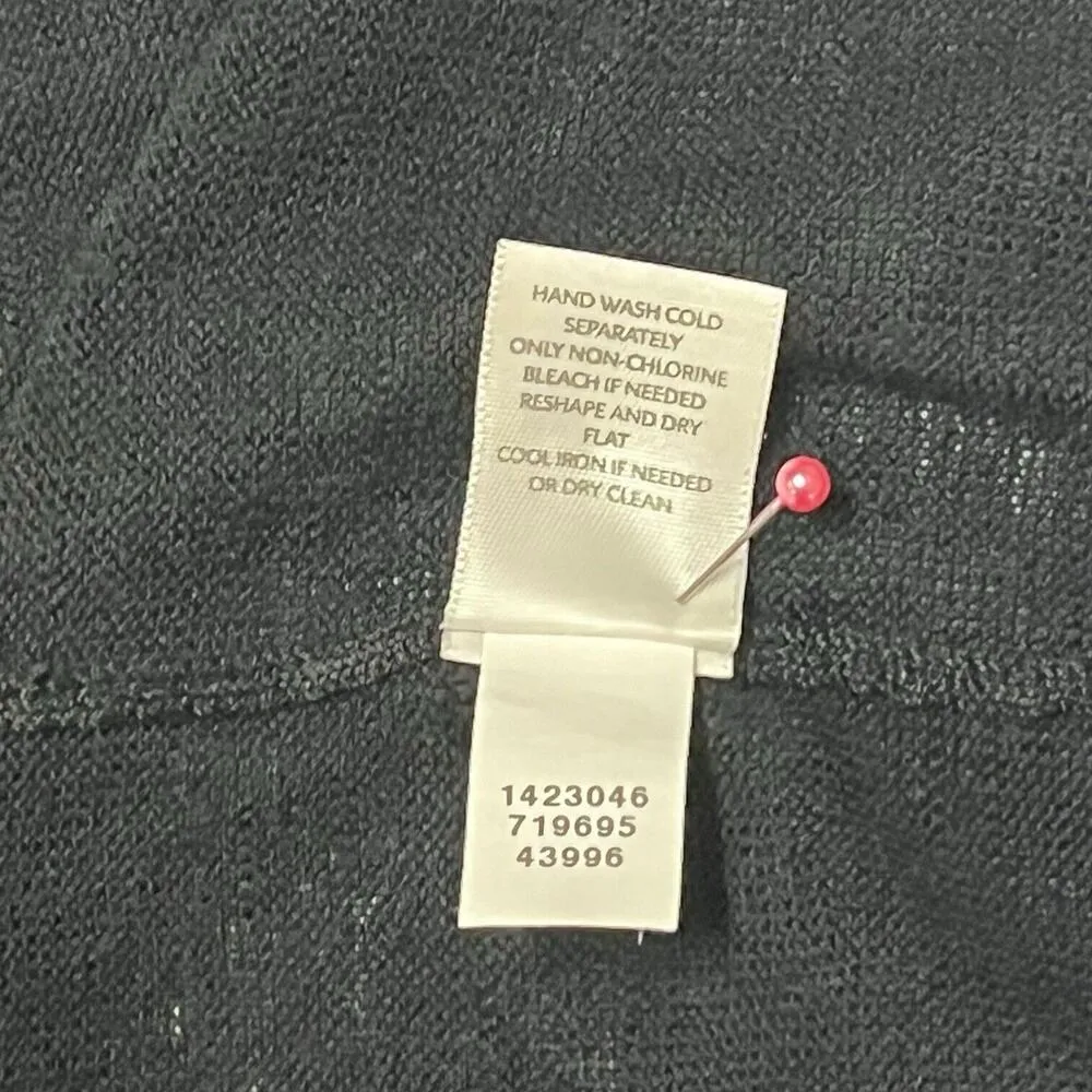 J Jill Sweater Womens XS Missy Linen Cardigan Lightweight Dolman Sleeve Black - Image 11