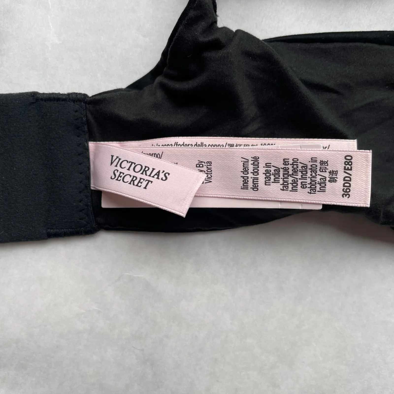 Victoria's Secret Bra Body by Victoria Lightly Lined Demi Black Size 36DD NEW - Image 7