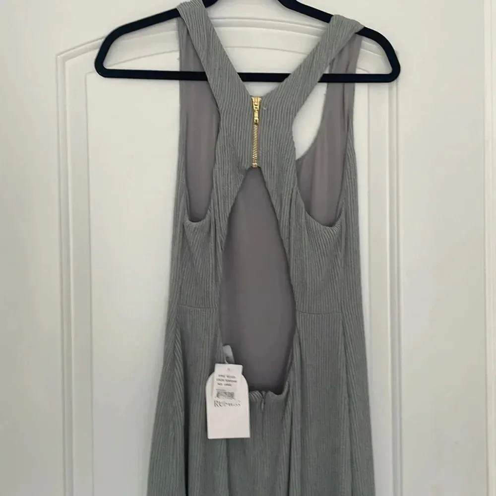 NWT RUMER Rosa Stripe Cutout Maxi Dress Seafoam Sz Large - Image 9