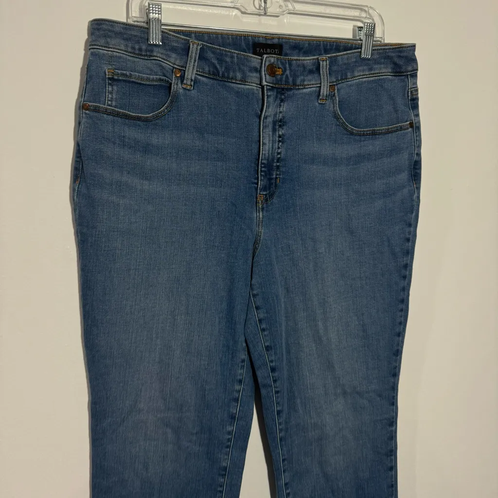 Talbots Straight‎ Leg Jeans Plus Size 14 Petite - Image 3