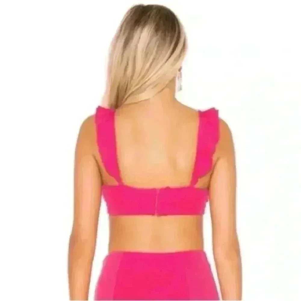 Majorelle sold by revolve pink Olga crop top in size medium - Image 3