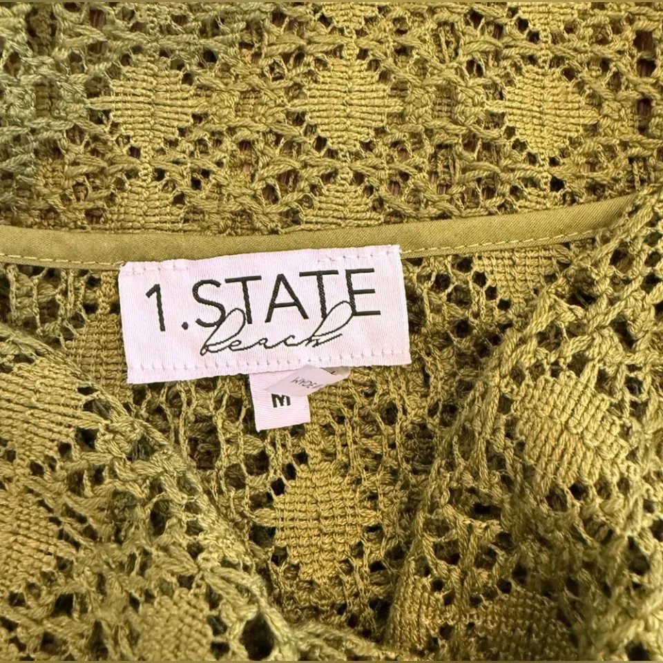 1. State Women's
Convertible Tank Dress
Swim Cover-Up Size M
Green Olive - Image 6