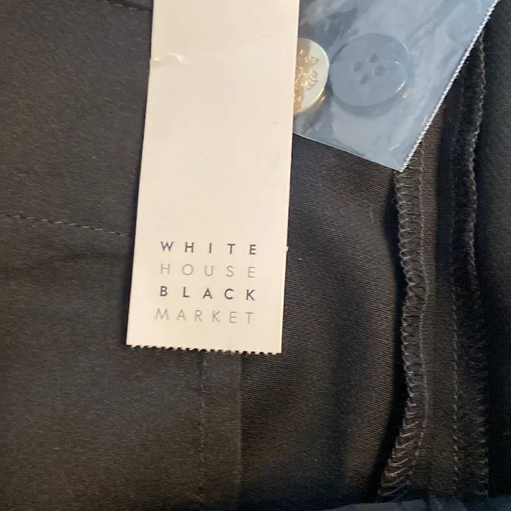 WHBM Black The Flare Crop Pants with Silver Button Accents brand new size 12 - Image 9