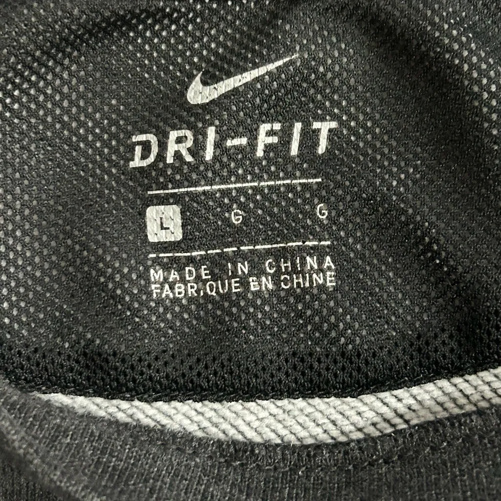 Women’s Nike dri fit Black and Gray Crewneck Sweater large - Image 3