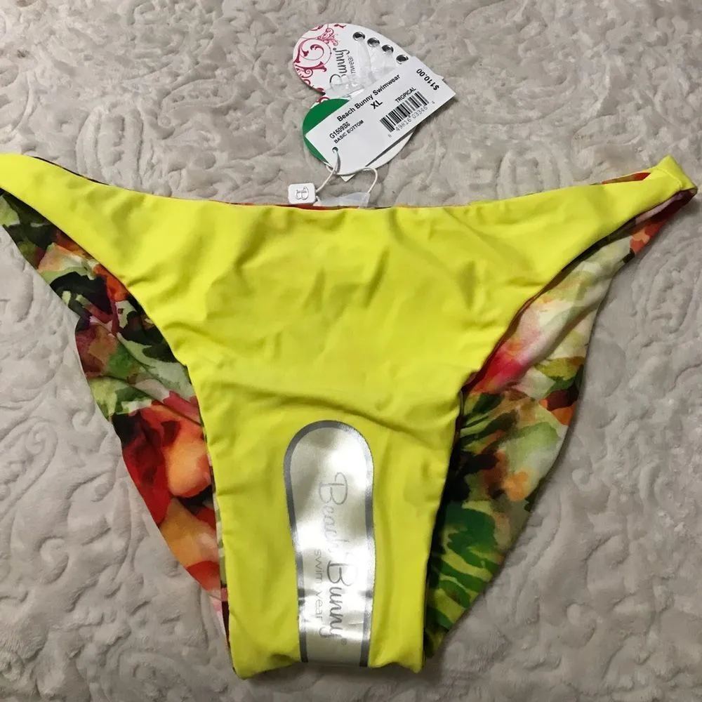 Beach Bunny Tropical Oasis Reversible Basic‎ Bikini Bottom nwt - Image 6