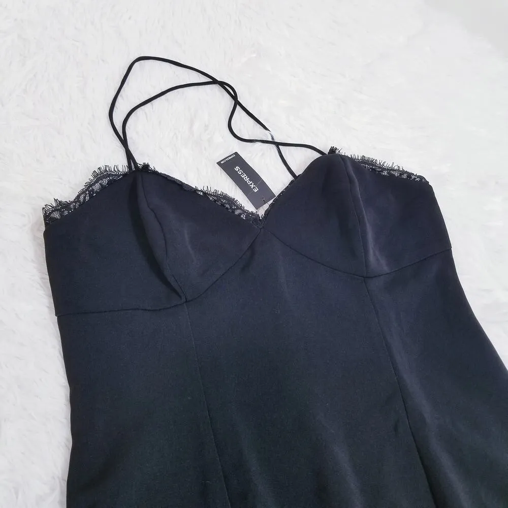 Express Lace Neckline Cocktail Dress - Image 8