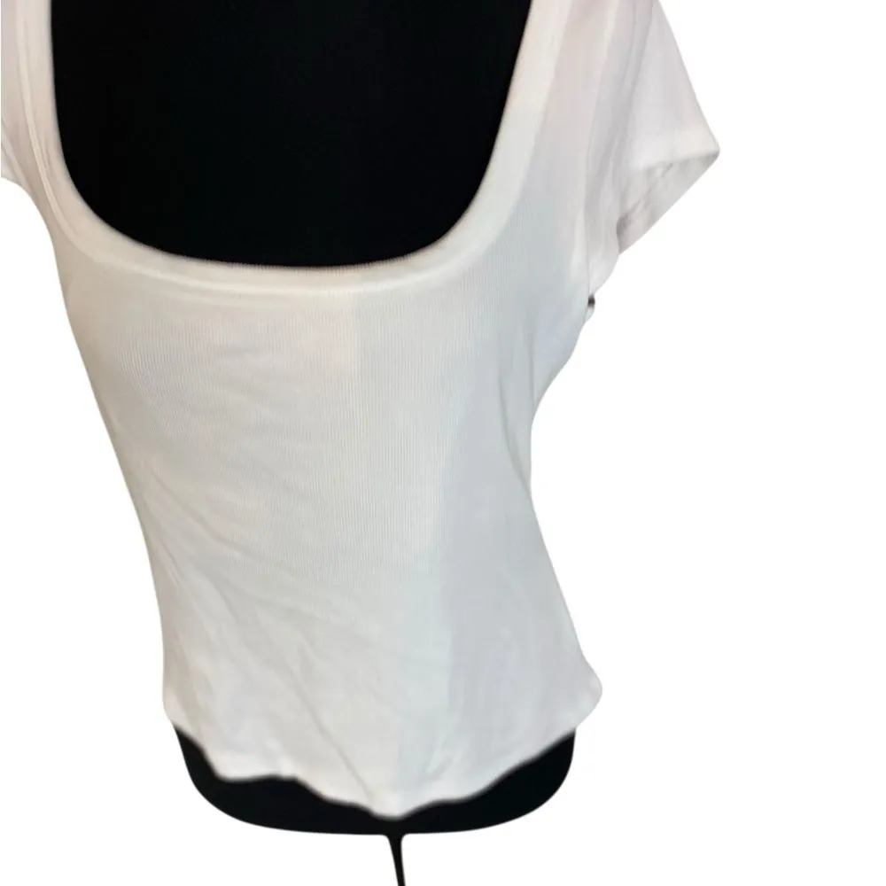 #OGL Thick Stretch Square Neck Tee White Size undefined - Image 6