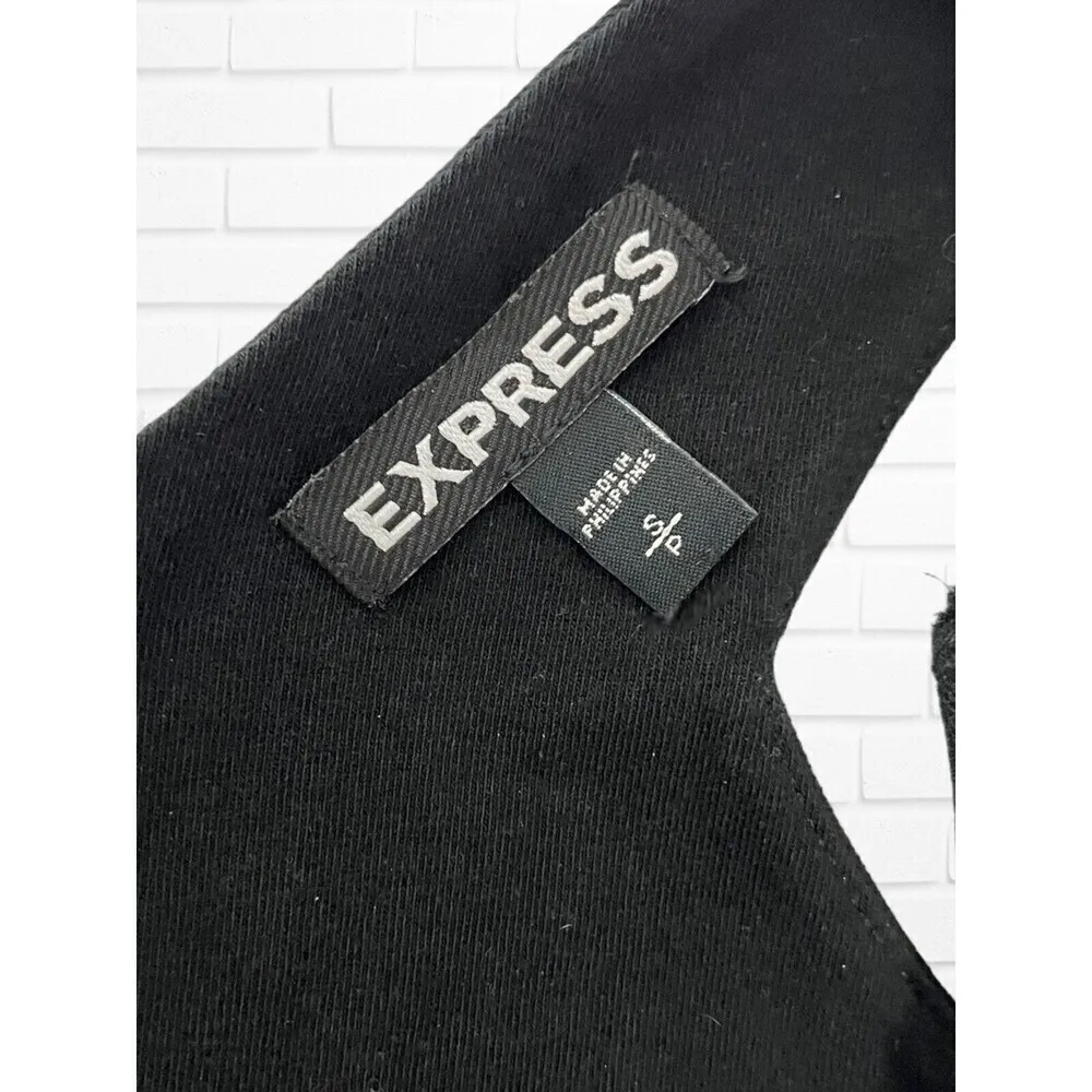 Express Women's‎ Small Bodysuit Black Mesh Open back - Image 5