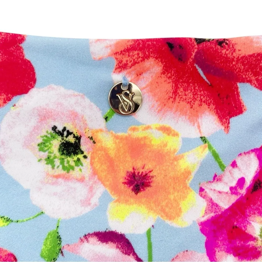 NWT Victoria’s Secret Floral Bikini Set Size XXL Light Blue Pink Poppy Print - Image 10