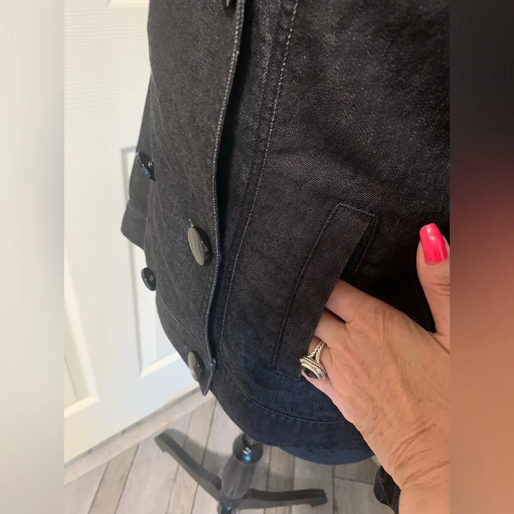 Talbots  Black Denim Jacket size 8 - Image 2