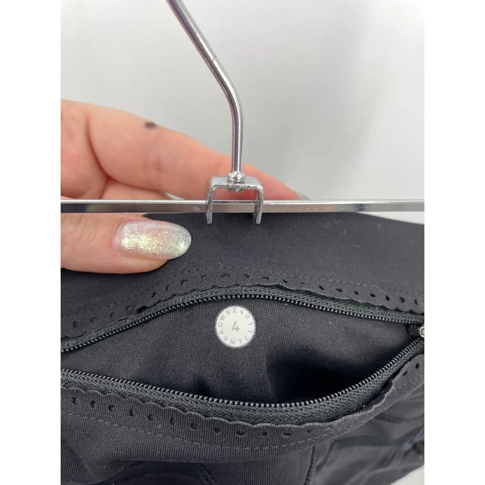 Lululemon Leggings Womens 4 Mind Over Miles Crop 17" Black Running Athletic - Image 3