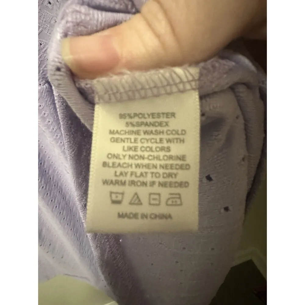 Chicsoul Purple Eyelet Babydoll Tank Size 3X - Image 3