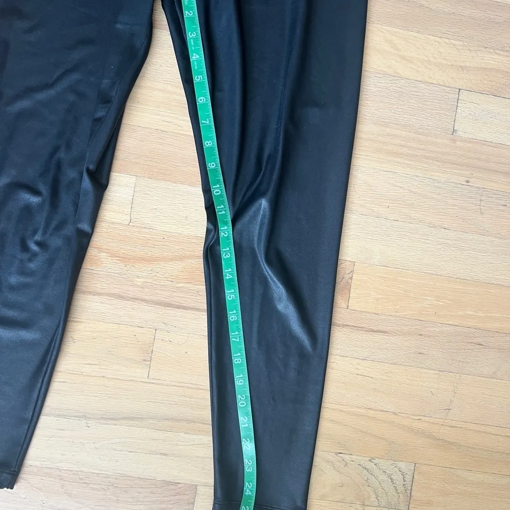 Topshop Faux Leather Leggings Size 8 Party Special Occasion Goth Biker Black - Image 4