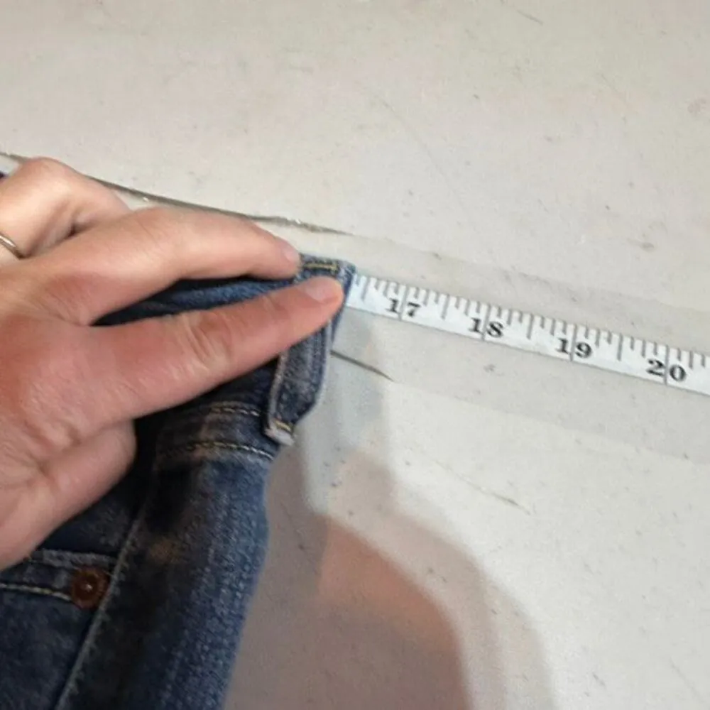 Y2K American Eagle Outfitters Womens Stretch Hipster Jeans Blue Size 6 LONG Tall - Image 13