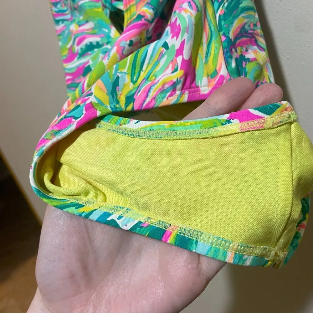 Lilly Pulitzer Size 0 Isle Lattice One Piece Swimsuit Swim Suit Shady Lady Palm - Image 6