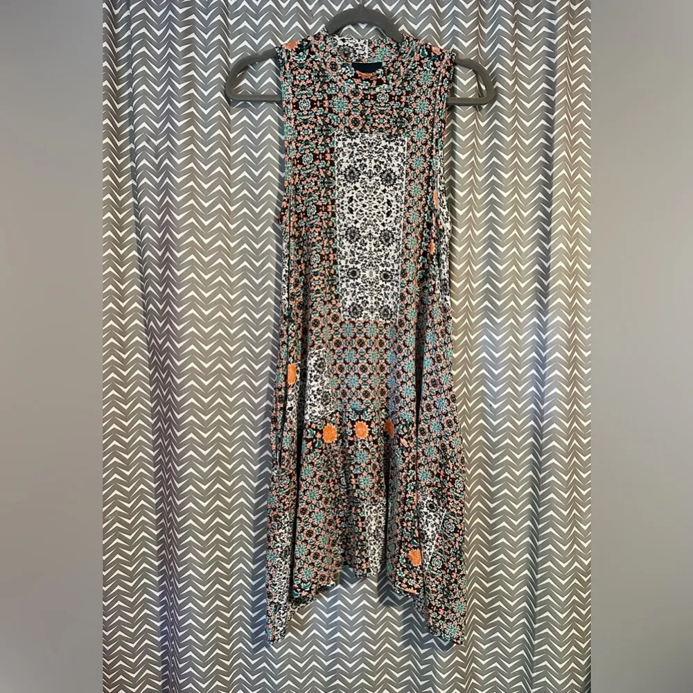 Anthropologie / Maeve | Lilt Mock Neck Geometric Swing Dress, Size S - Image 2