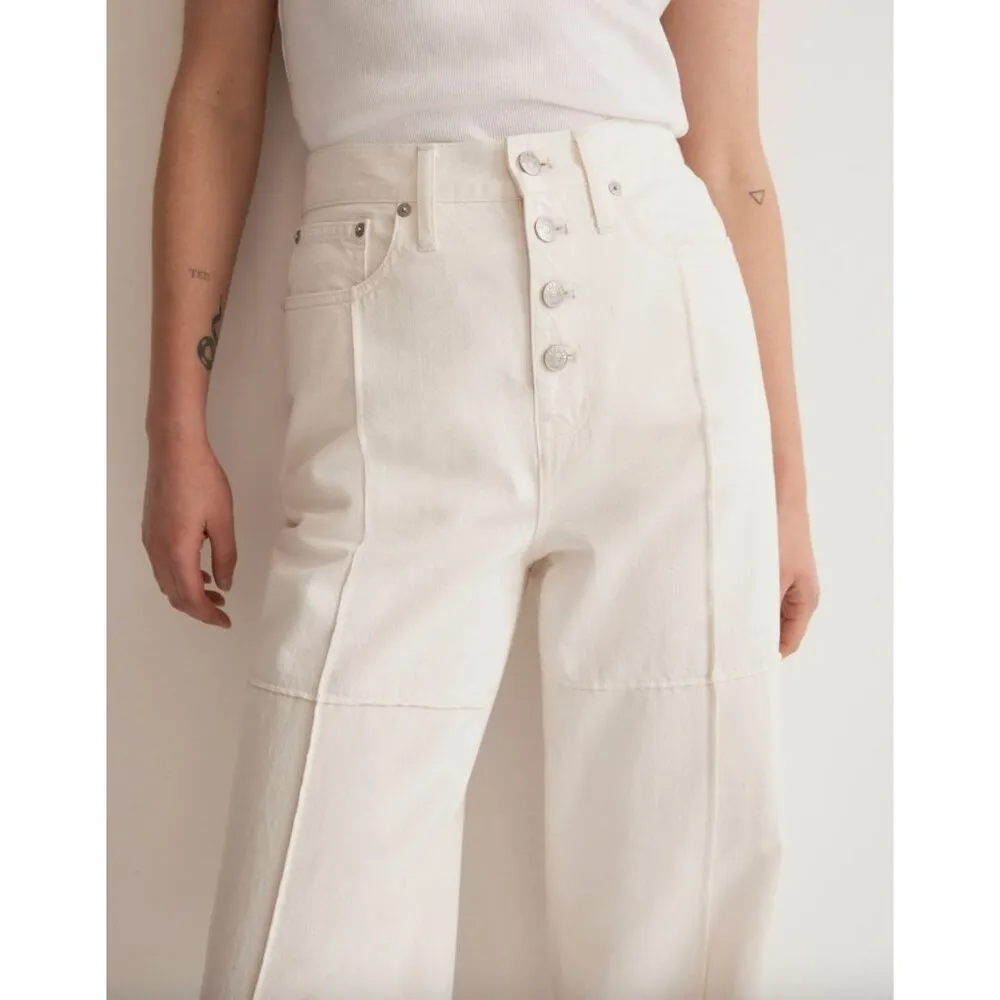 Madewell Baggy Straight Jeans Button Fly  Vintage Canvas Womens Size 28 - Image 3